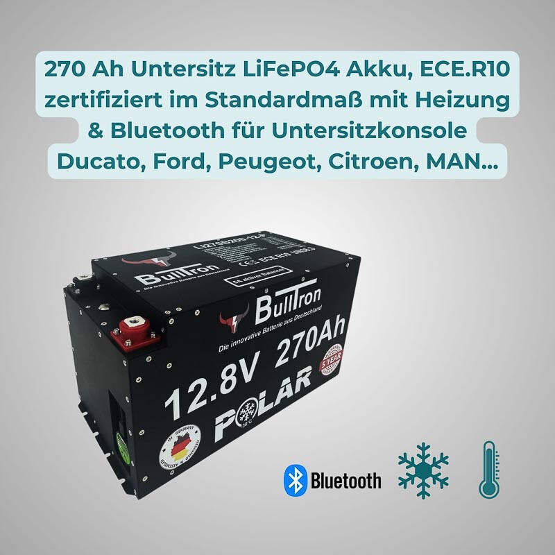 BullTron® 270 Ah DIN Format für Untersitz