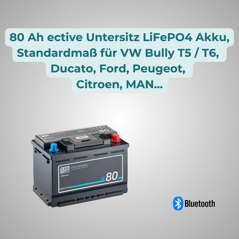 ective 80 Ah DIN Format auch für VW Bully T5 / T6