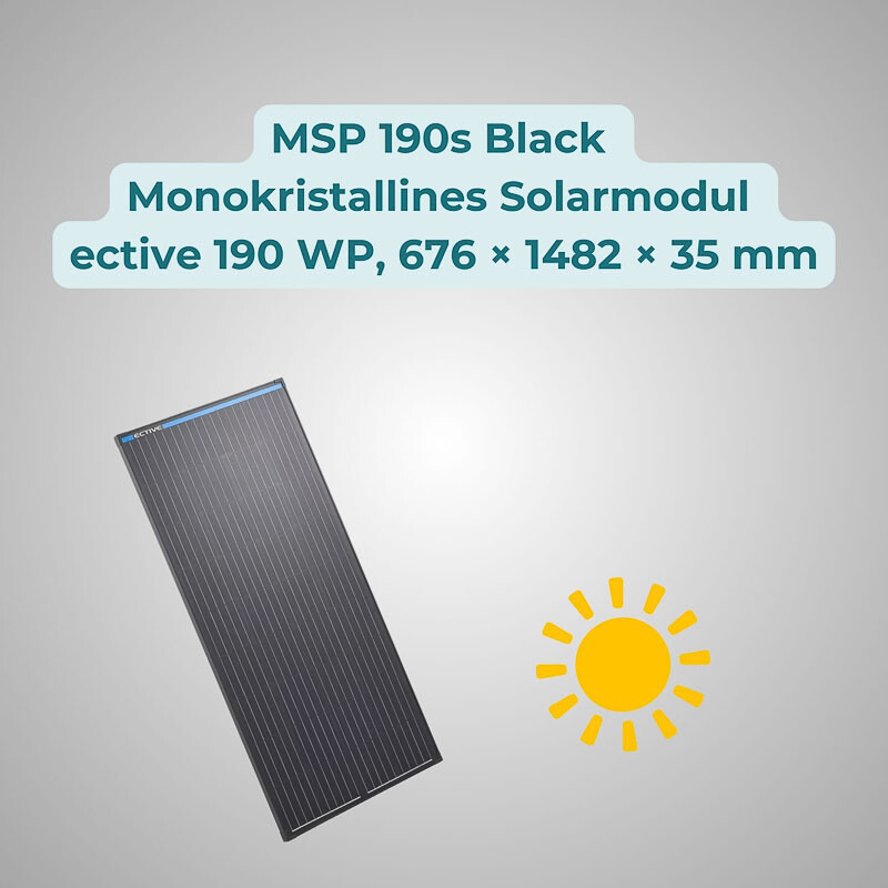MSP 190s Black monokristallines Solarmodul von ective