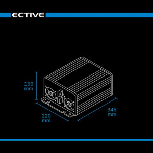 TSI10 PRO | PROFI Wechselrichter 1000W/12V in Werkstatt Ausführung von ective mit NVS & USV