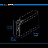 ECTIVE LC 200 SLIM BT+heating 12V LiFePO4 Lithium Versorgungsbatterie 200Ah