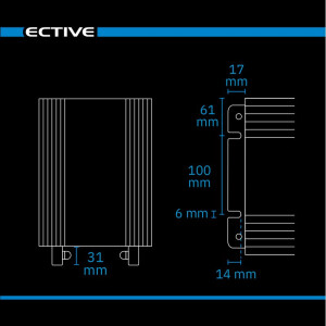 ECTIVE CSI 10 PRO 1000W/12V Sinus-Wechselrichter mit Netzvorrangschaltung und Ladegerät