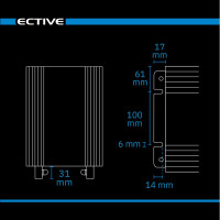 ECTIVE CSI 10 PRO 1000W/12V Sinus-Wechselrichter mit Netzvorrangschaltung und Ladegerät