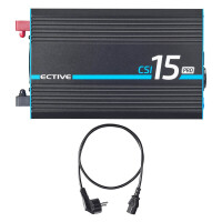 ECTIVE CSI 15 PRO 1500W/12V Sinus-Wechselrichter mit Netzvorrangschaltung und Ladegerät