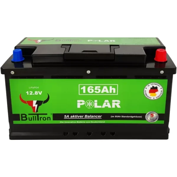 165Ah LiFePO4 BullTron® Polar  DIN Untersitz -  5A aktiver Balancer, Heizung, Smart BMS & Bluetooth App