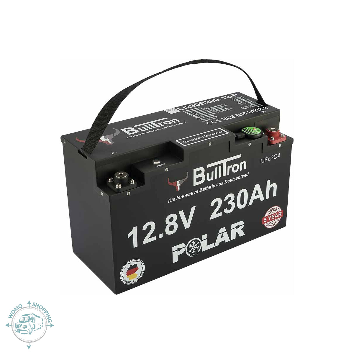 230Ah BullTron® Polar LiFePO4 DIN Untersitz -- 5A...