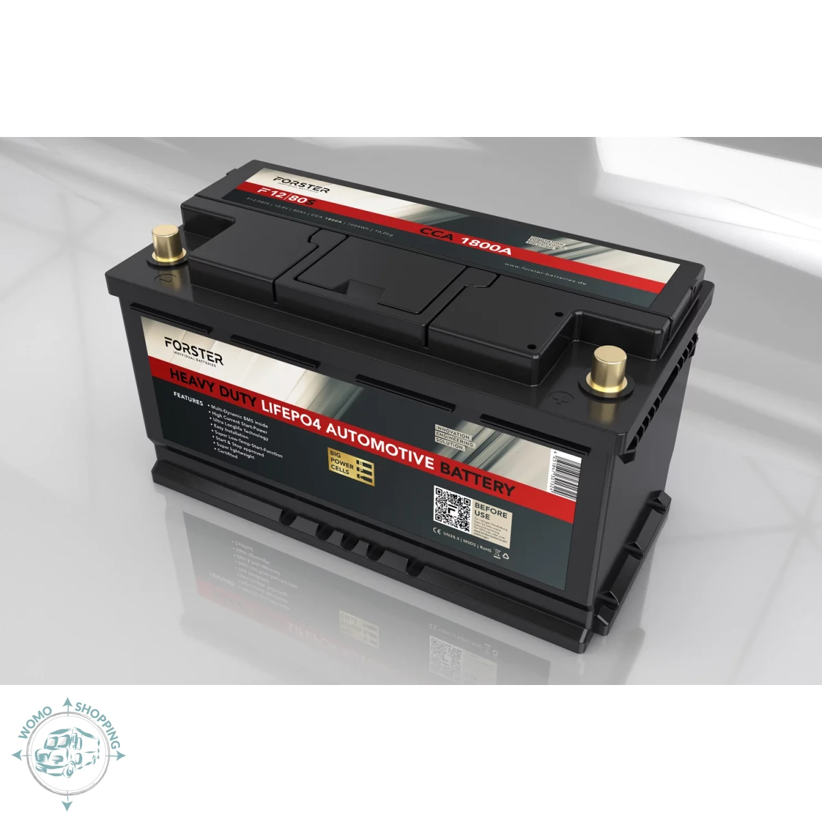 110 Ah Premium LiFePO4 Starter Batterie für...