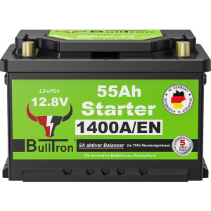 55Ah BullTron® LiFePO4 12.8V Starter-Batterie