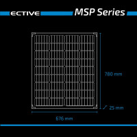 MSP 100 Black Monokristallines Solarmodul ECTIVE 100WP, 780 x 676 x 25 mm