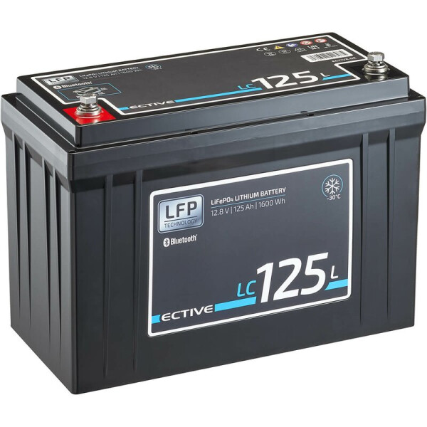ECTIVE 12V 80Ah Lithium Versorgungsbatterie BMS Akku Versorger Batterie LiFePO4 