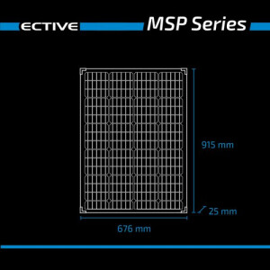 MSP 120s Black Monokristallines Solarmodul 120W ECTIVE 915x676x25mm