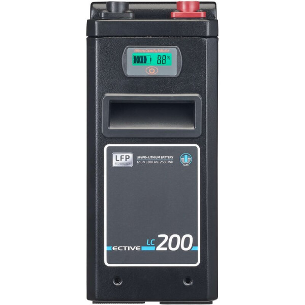 200AH SLIM-LiFePO4 ECTIVE, 250 A Dauerstrom für Wechselrichter bis 3200 Watt und 6000 Zyklen