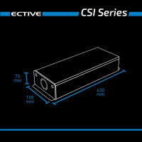 CSI 10 ECTIVE  1000 W // 12V Sinus-Wechselrichter mit Ladegerät und NVS