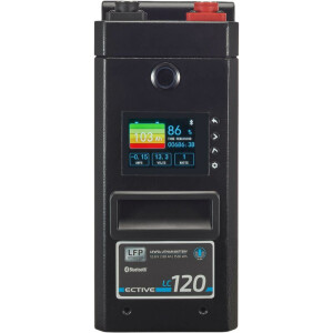 120AH SLIM-LiFePO4 ECTIVE mit Bluetooth, 250 A Dauerstrom für Wechselrichter bis 3200 Watt und 6000 Zyklen