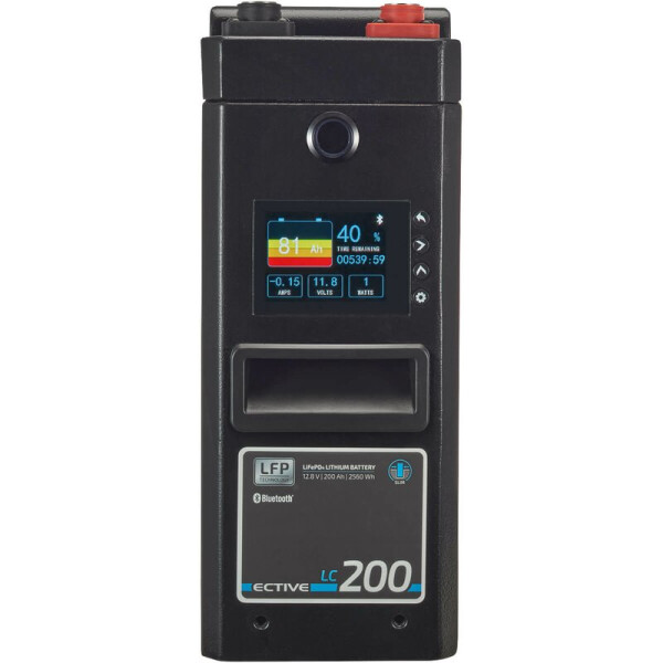 200AH SLIM-LiFePO4 ECTIVE mit Bluetooth, 250 A Dauerstrom für Wechselrichter bis 3200 Watt und 6000 Zyklen